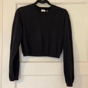 Wilfred cropped long sleeve knit top